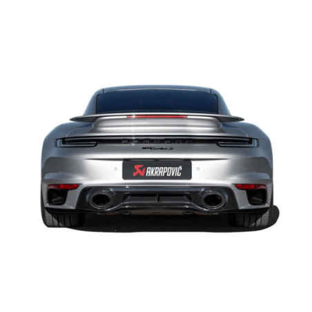 Lèvre arrière Titane AKRAPOVIC Porsche 992 Turbo + S FAP (2021+)