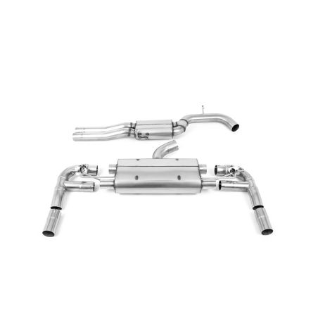 Ligne d'échappement Catback inox MILLTEK Audi RS3 8V Berline 400Ch - Sans FAP(2017à+) Embout Noir