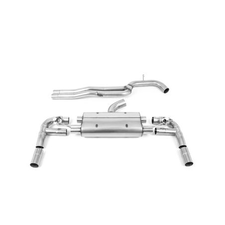 Ligne d'échappement Catback inox MILLTEK Audi RS3 8V Berline 400Ch - Sans FAP(2017à+) Embout Noir