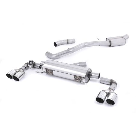 Ligne d'échappement Catback inox MILLTEK Audi S1 2.0 TFSI Quattro(2014à2018) Embout Chrome