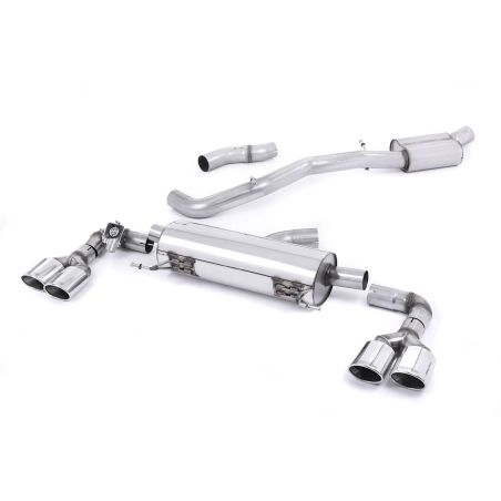 Ligne d'échappement Catback inox MILLTEK Audi S1 2.0 TFSI Quattro(2014à2018) Embout Chrome