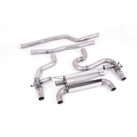 Ligne d'échappement FAP Back inox MILLTEK BMW M2 Competition F87(2018à+) Embout Noir