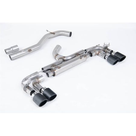 Ligne d'échappement Catback RACE inox MILLTEK VW Golf 7 R 300Ch (Version 80 mm)(2014à2016) Embout Carbone