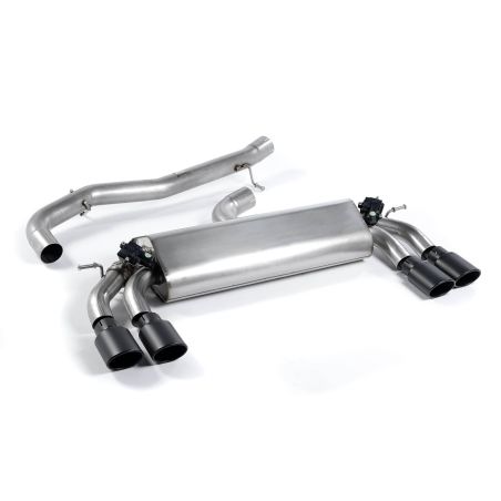 Ligne d'échappement Catback inox MILLTEK VW Golf 7 R 300Ch (Version 76 mm)(2014à2016) Embout Noir