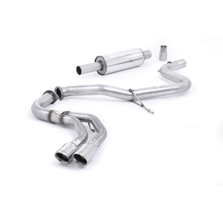 Ligne d'échappement Catback inox MILLTEK Audi A3 2.0 TDI 184Ch 2WD (3 Portes/Sportback)(2013à2020) Embout Chrome