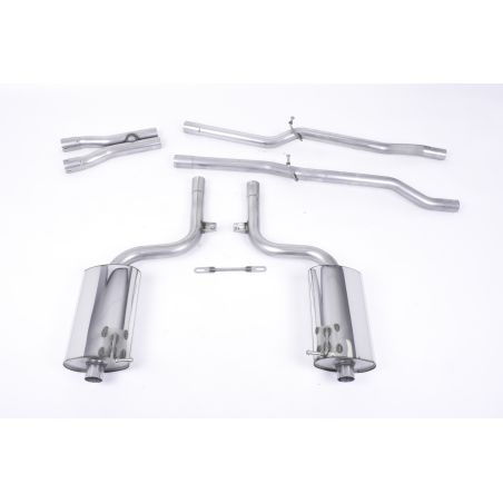 Ligne d'échappement Catback inox MILLTEK Audi S4 B6 4.2 V8 Quattro Berline/Avant/Cabriolet(2003à2005) Embout Chrome