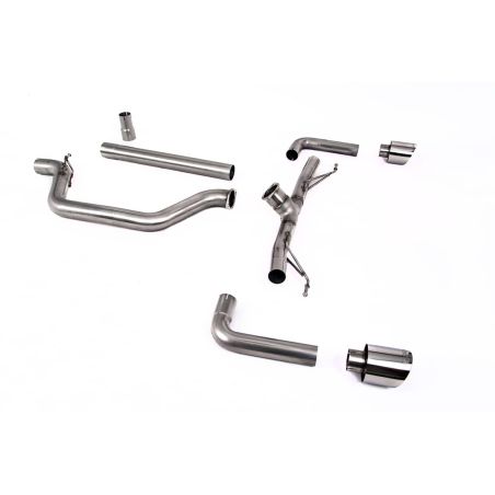 Ligne d'échappement FAP Back RACE inox MILLTEK VW Golf 8 GTi Clubsport 300Ch(2021à+) Embout Chrome