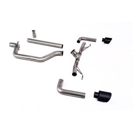 Ligne d'échappement FAP Back RACE inox MILLTEK VW Golf 8 GTi 245Ch(2020à+) Embout Noir