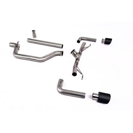 Ligne d'échappement FAP Back RACE inox MILLTEK VW Golf 8 GTi 245Ch(2020à+) Embout Carbone