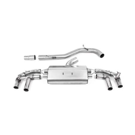 Ligne d'échappement FAP Back inox MILLTEK VW Golf 8 R 320Ch(2021à+) Embout Chrome