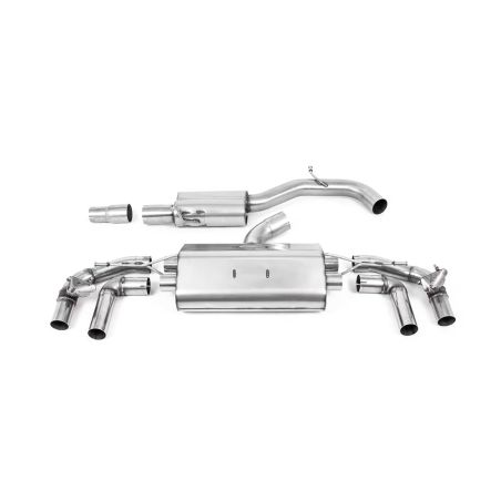 Ligne d'échappement FAP Back inox MILLTEK VW Golf 8 R 320Ch(2021à+) Embout Chrome