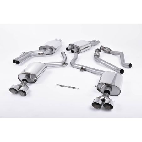 Ligne d'échappement Catback inox MILLTEK Audi S5 B8.5 3.0 TFSI Sportback(2012à2016) Embout Chrome