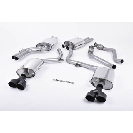 Ligne d'échappement Catback inox MILLTEK Audi S5 B8.5 3.0 TFSI Sportback(2012à2016) Embout Noir