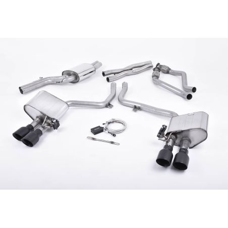 Ligne d'échappement Catback inox MILLTEK Audi S5 B8.5 3.0 TFSI Sportback(2012à2016) Embout Noir