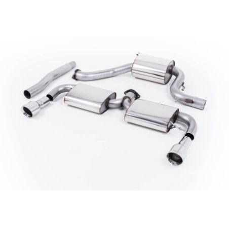 Ligne d'échappement Catback inox MILLTEK VW Scirocco R(2009à2016) Embout Chrome