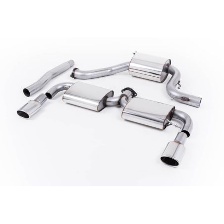 Ligne d'échappement Catback inox MILLTEK VW Scirocco R(2009à2016) Embout Chrome