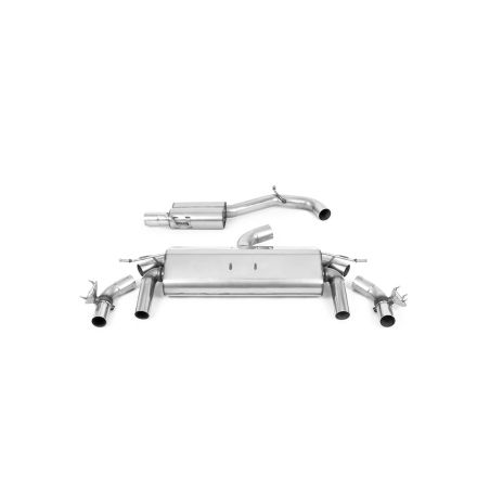 Ligne d'échappement FAP Back inox MILLTEK VW T-Roc R 2.0TSI 300Ch(2023à+) Embout Carbone