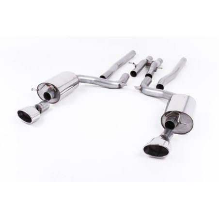 Ligne d'échappement Catback inox MILLTEK Audi RS6 C6 5.0 V10 biturbo Quattro(2008à2010) Embout Chrome