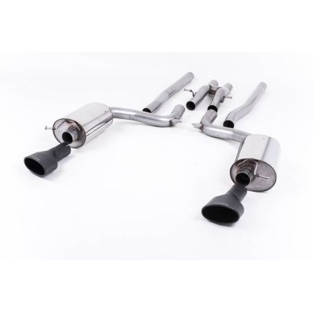 Ligne d'échappement Catback inox MILLTEK Audi RS6 C6 5.0 V10 biturbo Quattro(2008à2010) Embout Noir