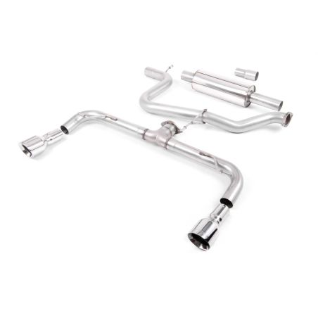 Ligne d'échappement Catback inox MILLTEK VW Golf 7 GTD 2.0 TDI 184Ch(2013à2016) Embout Chrome