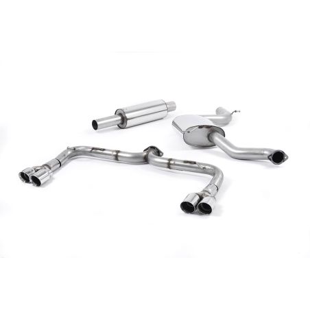 Ligne d'échappement Catback inox MILLTEK Seat Leon Cupra 280 & 290 2.0 TSI - Sans FAP(2014à2017) Embout Chrome