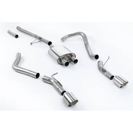 Ligne d'échappement Catback inox MILLTEK Jeep Gladiator JT 3.6 V6(2020à+) Embout Chrome