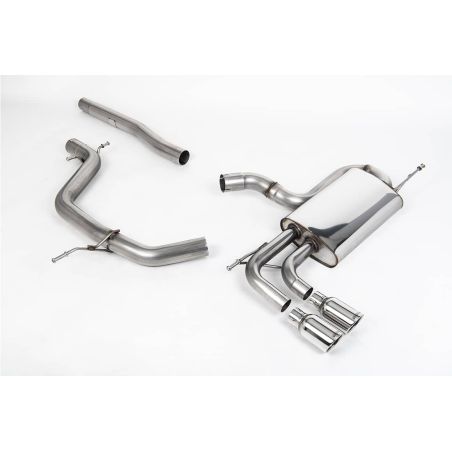 Ligne d'échappement FAP Back inox MILLTEK Seat Leon FR 2.0 TDi 170Ch DPF(2005à2013) Embout Chrome