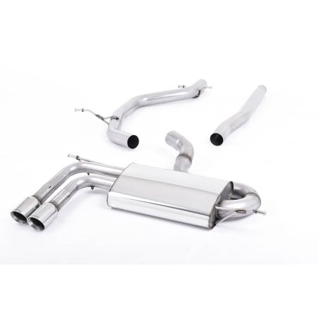 Ligne d'échappement FAP Back inox MILLTEK Audi A3 2.0 TDI 170Ch 2WD 3 Portes DPF(2008à2012) Embout Chrome