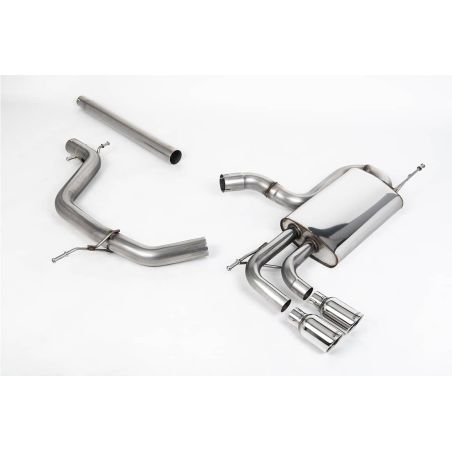 Ligne d'échappement Catback inox MILLTEK Seat Leon 2.0 TDI 140Ch(2004à2012) Embout Chrome