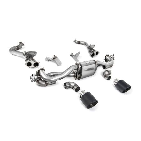 Ligne d'échappement Catback inox MILLTEK Porsche Boxster 718 GTS 4.0 (02/2020+)(2020à+) Embout Carbone