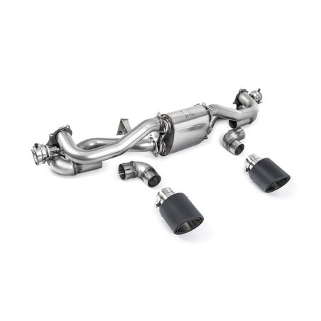 Ligne d'échappement FAP Back inox MILLTEK Porsche Cayman 718 GT4 4.0 (Avant -02/2020)(2019à2020) Embout Carbone