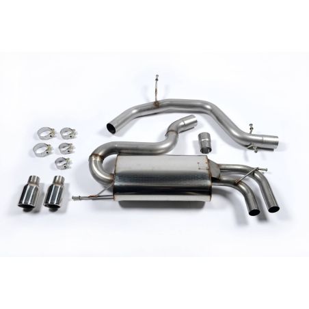 Ligne d'échappement Catback inox MILLTEK Audi A3 2.0T FSI 2WD 3 Portes(2003à2012) Embout Chrome