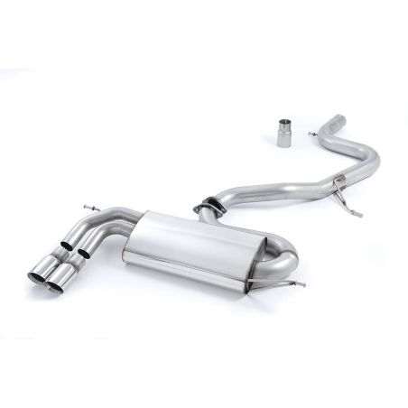 Ligne d'échappement Catback inox MILLTEK Audi A3 2.0T FSI 2WD 3 Portes(2003à2012) Embout Chrome