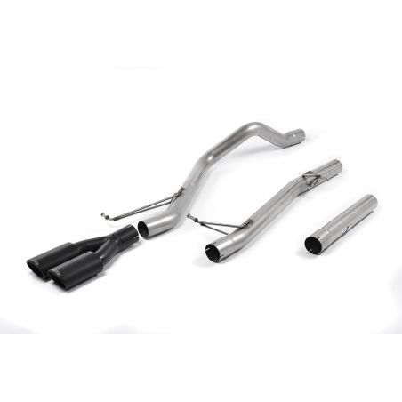 Ligne d'échappement Catback inox MILLTEK VW Transporter T6LWB 150/180/204Ch 2.0l BiTDI 2WD/4WD(2015à+) Embout Noir