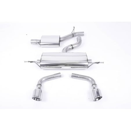 Ligne d'échappement Catback inox MILLTEK Audi TT 8J 3.2 Quattro MK2(2006à2010) Embout Chrome