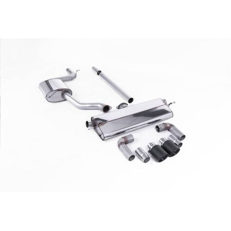 Ligne d'échappement CAT/FAP Back inox MILLTEK VW Golf 7.5 1.5TSI Evo GT & R-Line -Avec/sans FAP(2017à2021) Embout Carbone