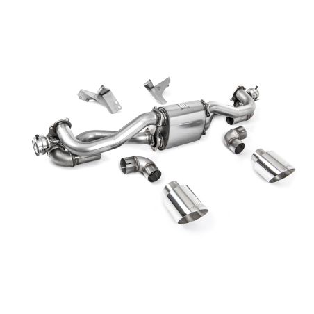 Ligne d'échappement FAP Back inox MILLTEK Porsche Boxster 718 GTS 4.0 (02/2020+)(2020à+) Embout Chrome