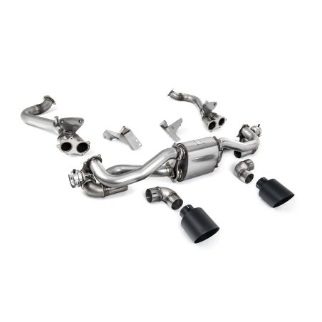 Ligne d'échappement Catback inox MILLTEK Porsche Boxster 718 GTS 4.0 (02/2020+)(2020à+) Embout Noir