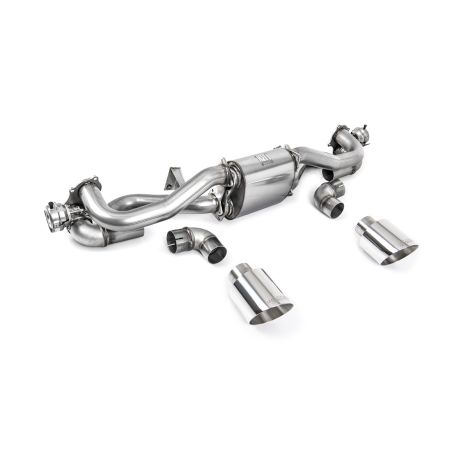 Ligne d'échappement FAP Back inox MILLTEK Porsche Boxster 718 GTS 4.0 (avant 02/2020)(2019à2020) Embout Chrome