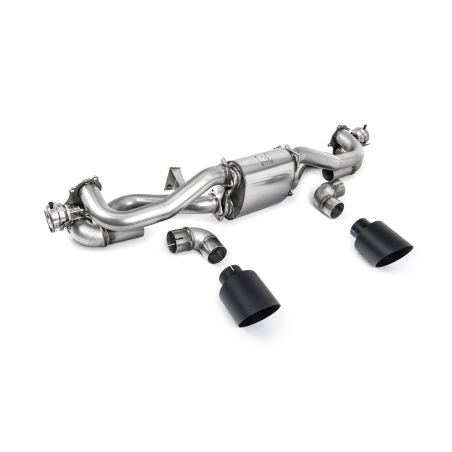 Ligne d'échappement FAP Back inox MILLTEK Porsche Cayman 718 GT4 4.0 (Avant -02/2020) Embout Noir