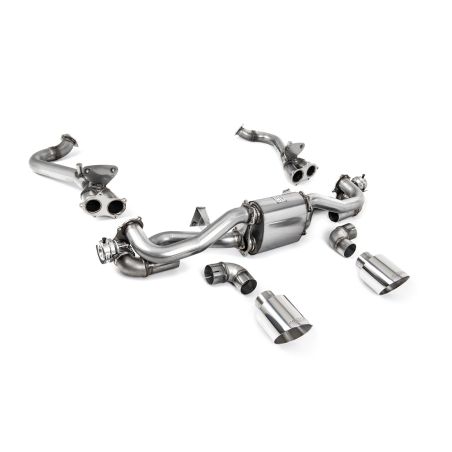 Ligne d'échappement Catback inox MILLTEK Porsche Boxster 718 GTS 4.0 (avant 02/2020)(2019à2020) Embout Chrome