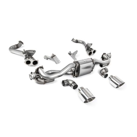 Ligne d'échappement Catback inox MILLTEK Porsche Boxster 718 GTS 4.0 (02/2020+)(2020à+) Embout Chrome