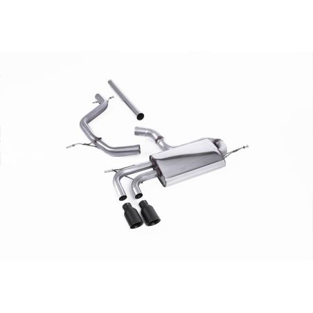 Ligne d'échappement Catback inox MILLTEK VW Golf 5 2.0 TDI 140Ch(2004à2009) Embout Noir