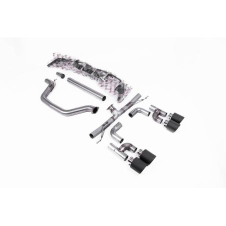 Ligne d'échappement FAP Back RACE inox MILLTEK VW Golf 8 GTi 245Ch (Look 8R)(2020à+) Embout Carbone