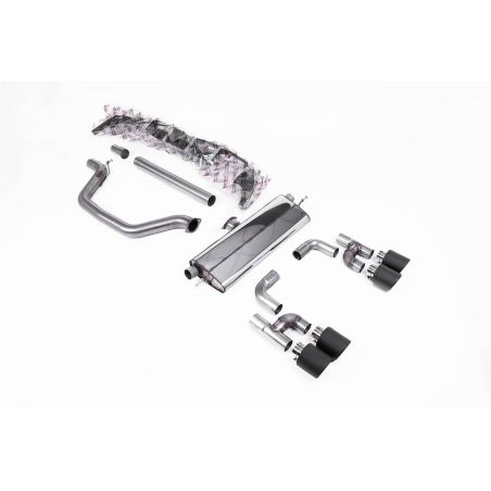 Ligne d'échappement FAP Back inox MILLTEK VW Golf 8 GTi 245Ch (Look 8R)(2020à+) Embout Carbone