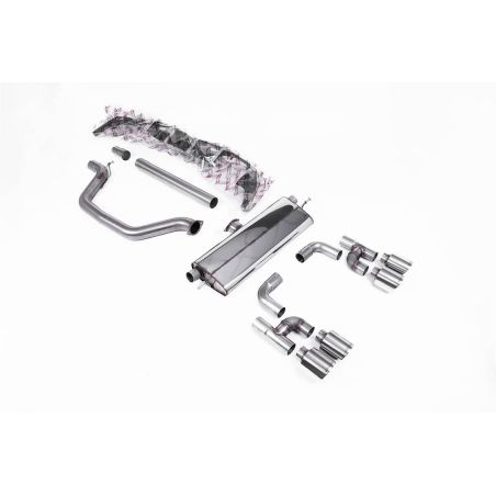 Ligne d'échappement FAP Back inox MILLTEK VW Golf 8 GTi 245Ch (Look 8R)(2020à+) Embout Chrome