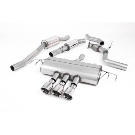 Ligne d'échappement CAT/FAP Back inox MILLTEK Honda Civic Type R FK8 2.0 i-VTEC (Avec/sans FAP)(2017à+) Embout Chrome