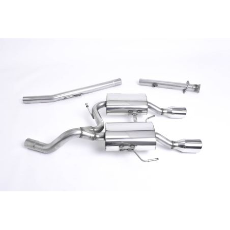 Ligne d'échappement Complète inox MILLTEK Renault Clio 2 RS 182 2.0 16v(2003à2006) Embout Chrome