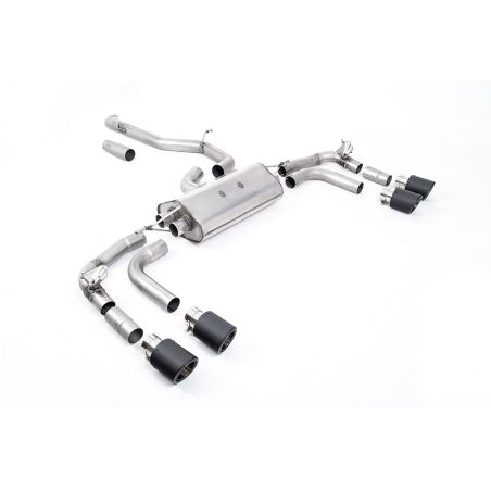 Ligne d'échappement FAP Back inox MILLTEK VW Tiguan R 320Ch - Avec FAP(2021à+) Embout Carbone