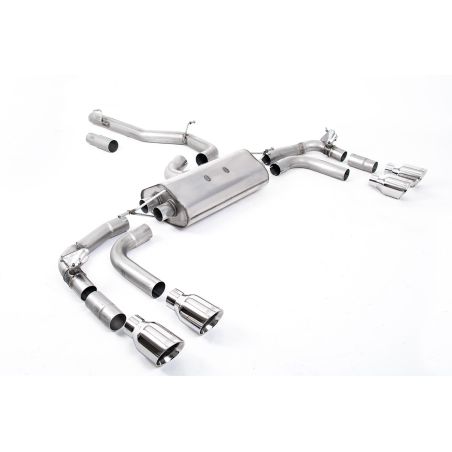 Ligne d'échappement FAP Back inox MILLTEK VW Tiguan R 320Ch - Avec FAP(2021à+) Embout Chrome